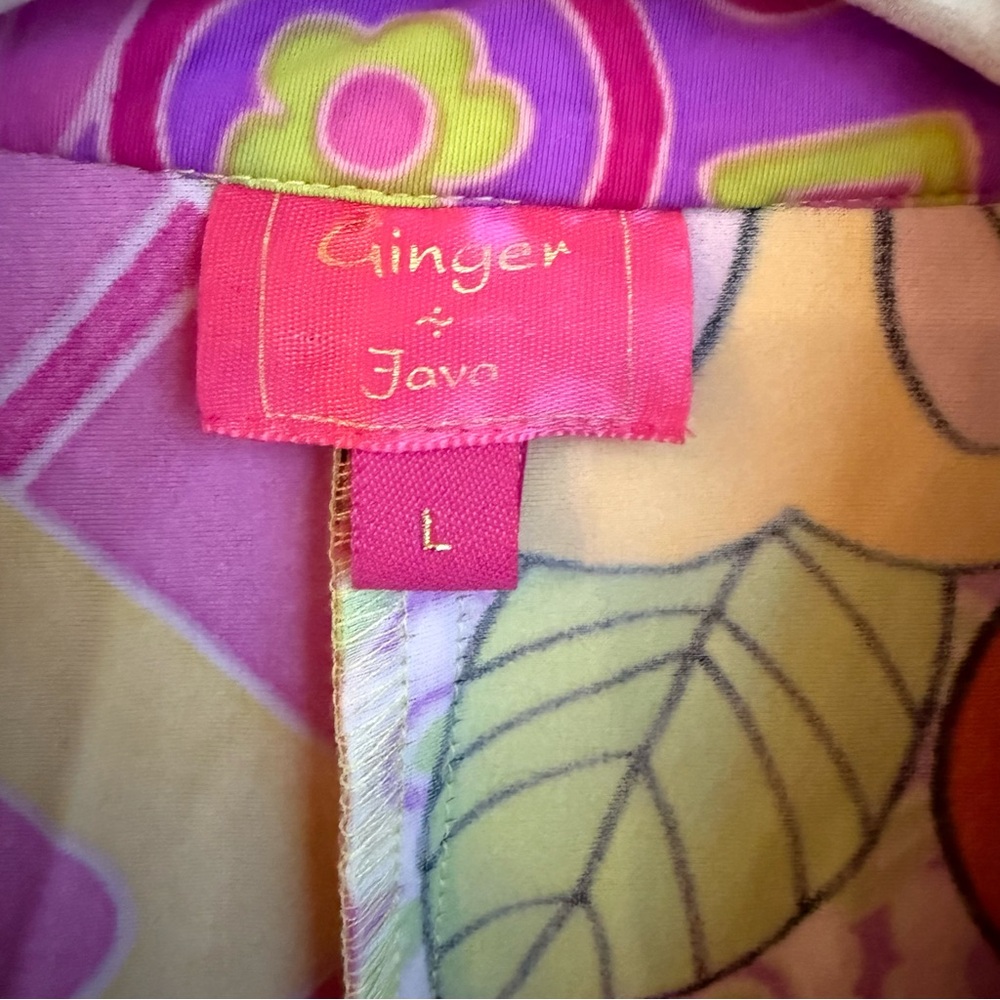 Ginger & Java Vibrant Geometric Floral Mini Dress - image 3